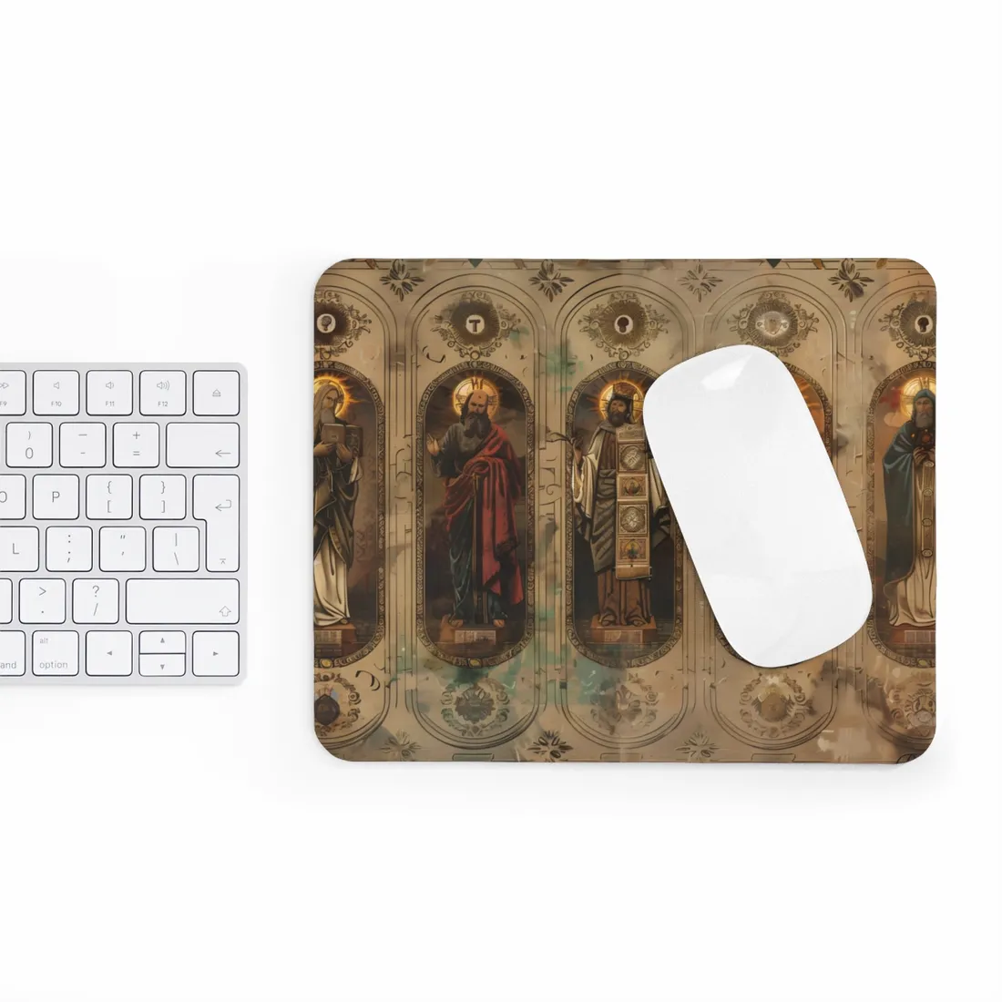 Vintage Biblical Art: Traditional Wisdom Poster - Mouse Pad