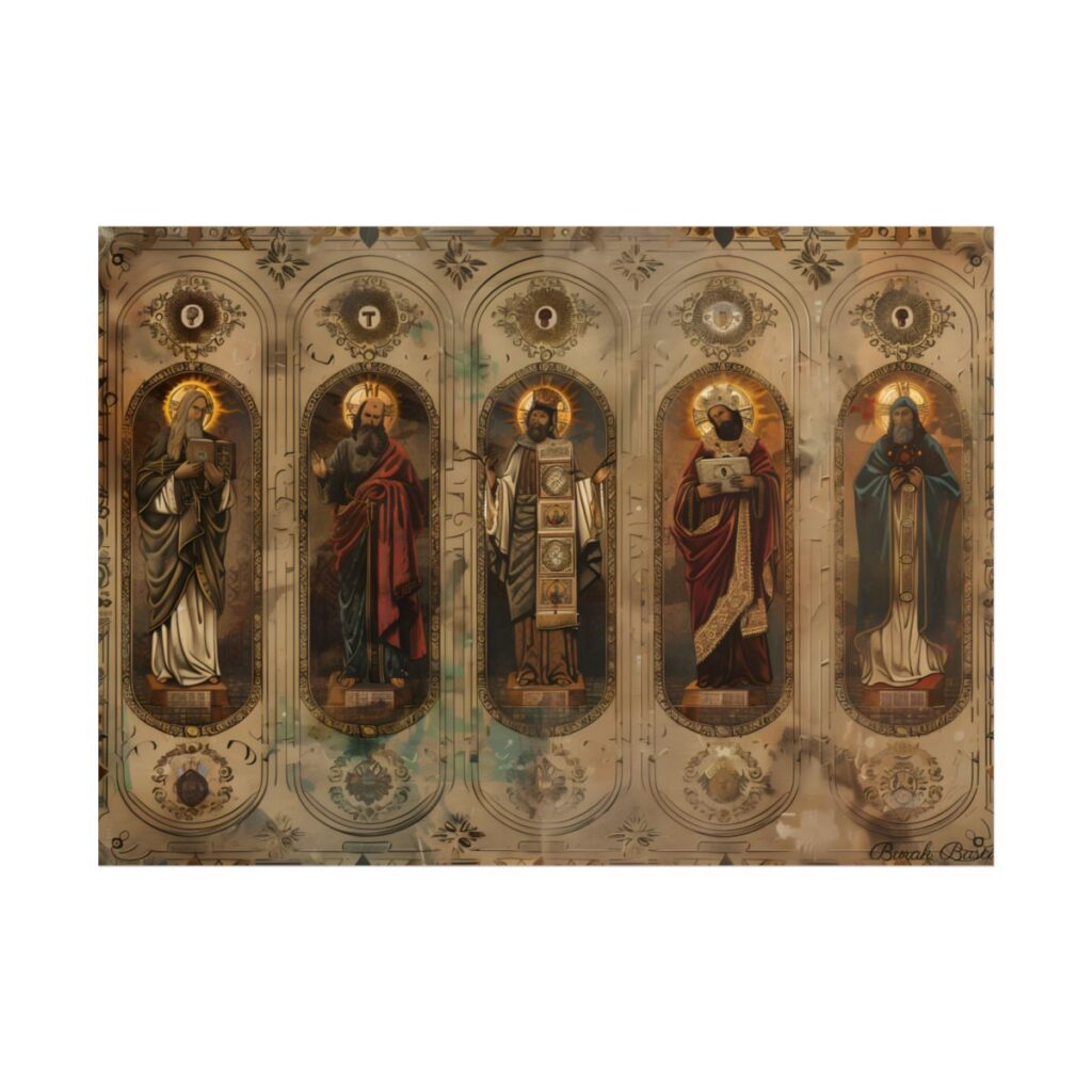 Vintage Biblical Art: Traditional Wisdom Poster - Poster