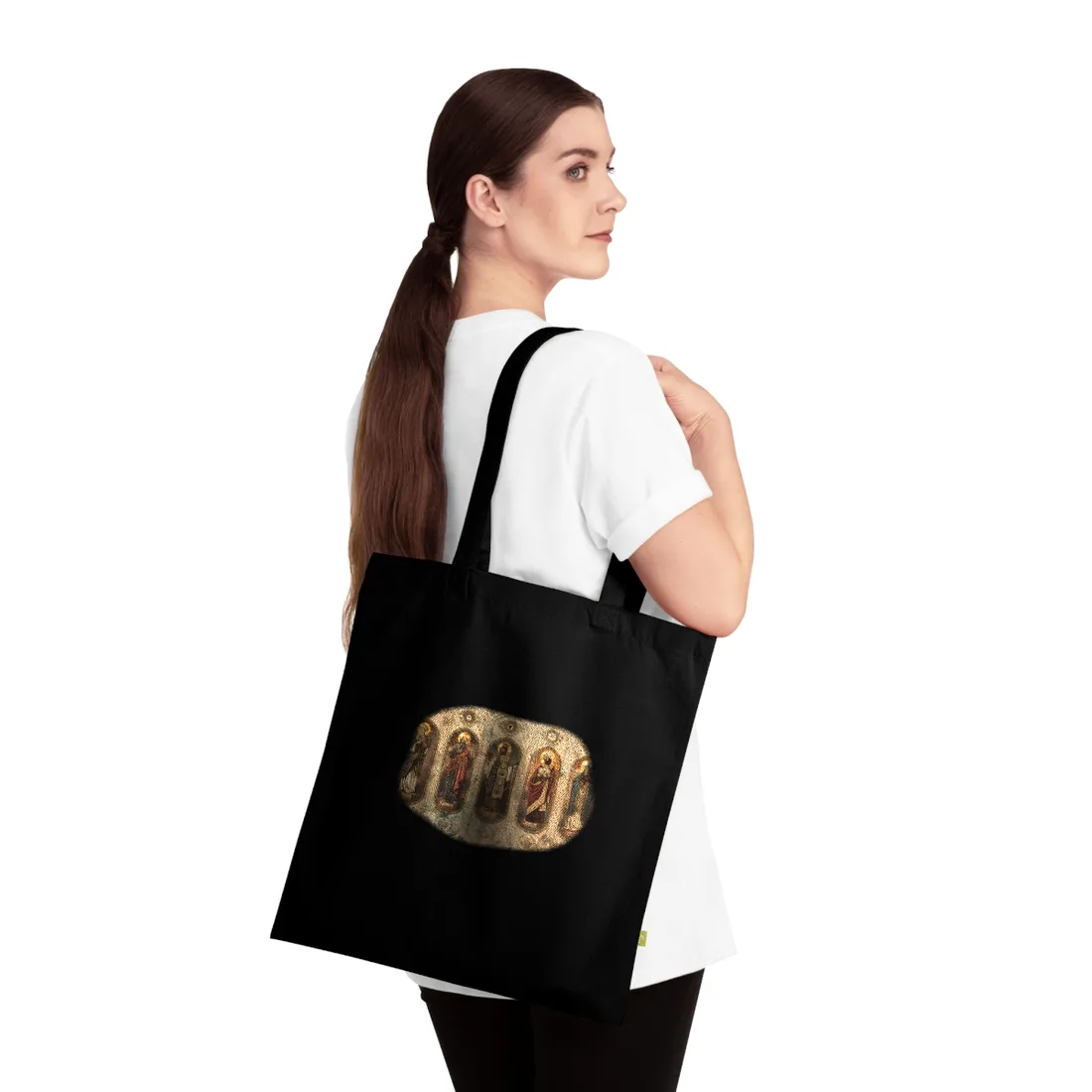 Vintage Biblical Art: Traditional Wisdom Poster - Tote Bag (Black)