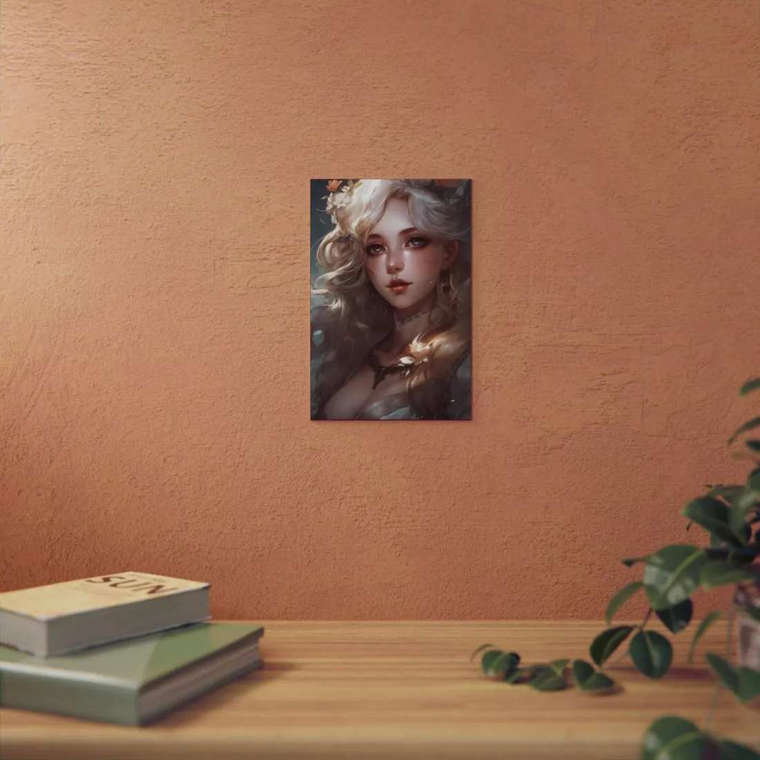 Vintage Blonde Portraiture: Timeless Female Portrait Art - Metal Poster
