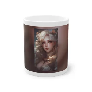 Blonde Woman with Flowers Mug