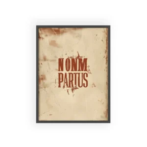 Vintage Distressed Typography Framed Poster