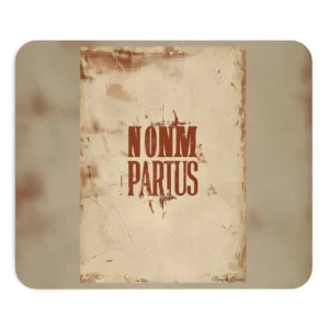 Vintage Distressed Typography Mouse Pad