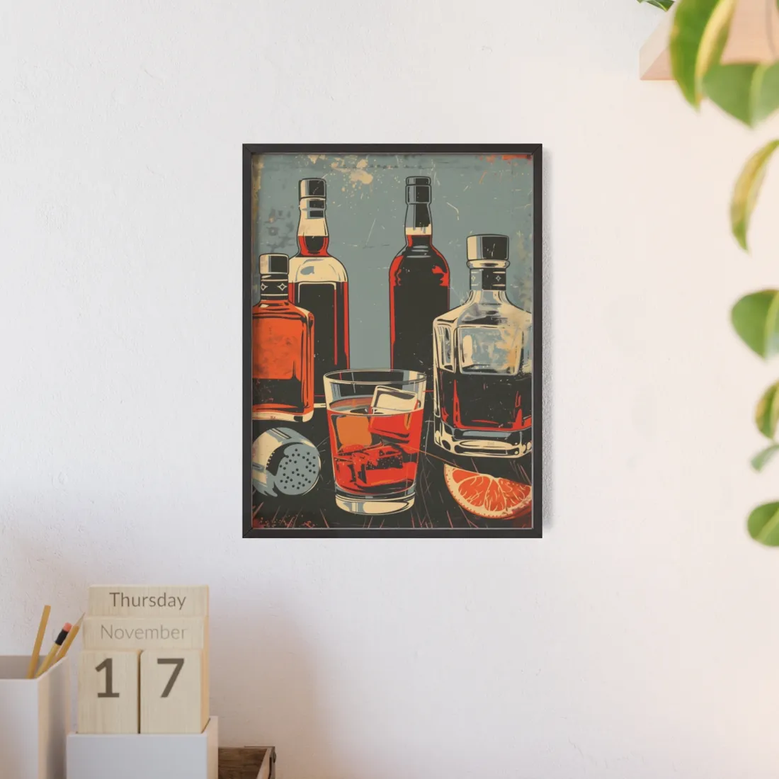 Vintage Classic Cocktail: Old-Fashioned Glass - Framed Poster