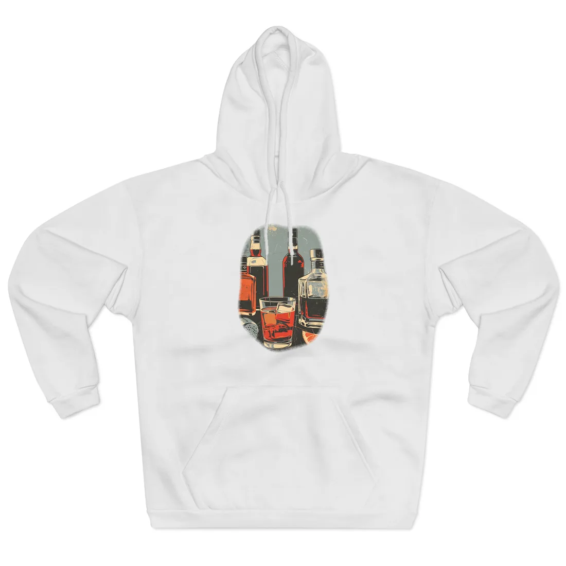Vintage Classic Cocktail: Old-Fashioned Glass - Hoodie (White)