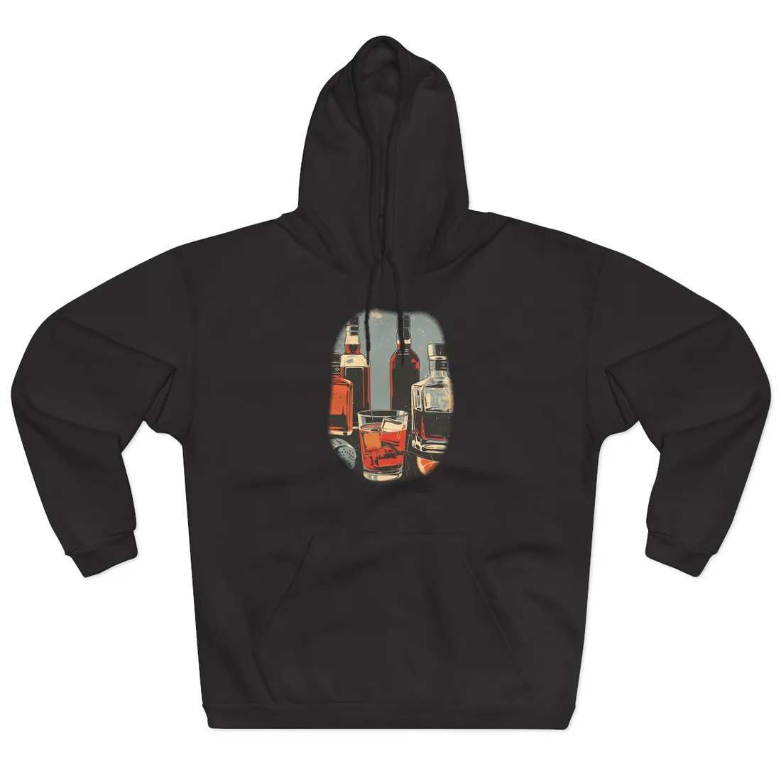 Vintage Classic Cocktail: Old-Fashioned Glass - Hoodie (Black)