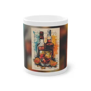 Whiskey Bottles with Orange Slices Mug