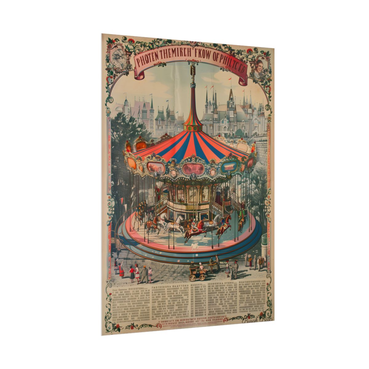 Vintage Disney Attraction Poster: Retro Artwork - Poster