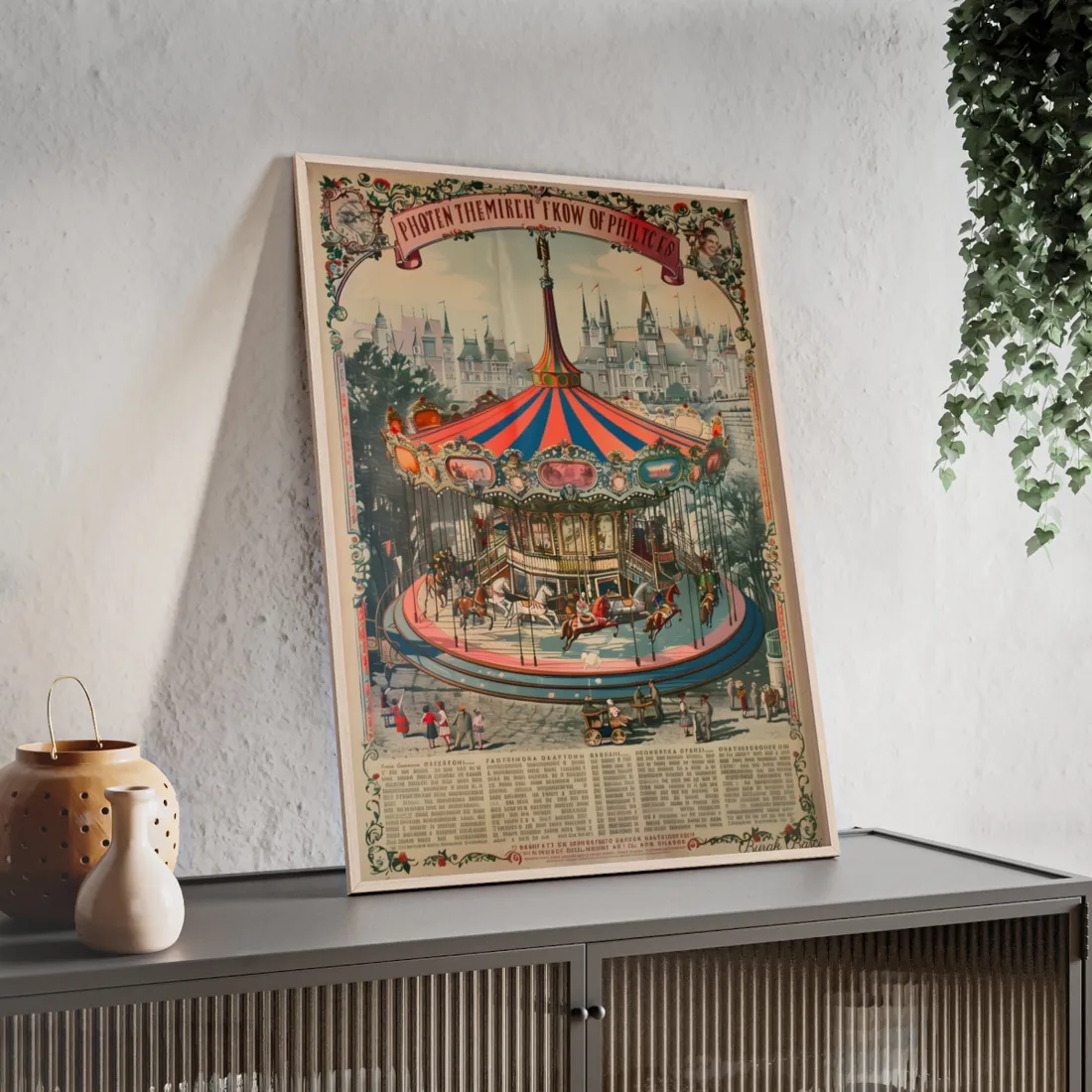 Vintage Disney Attraction Poster: Retro - Framed Poster