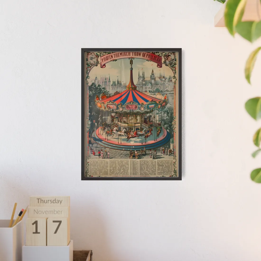 Vintage Disney Attraction Poster: Retro - Framed Poster