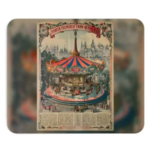 Carousel with Striped Canopy Mouse Pad