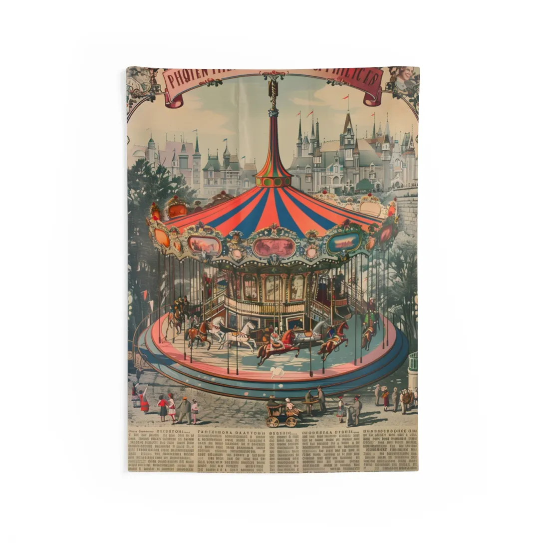 Vintage Disney Attraction Poster: Retro - Wall Tapestry