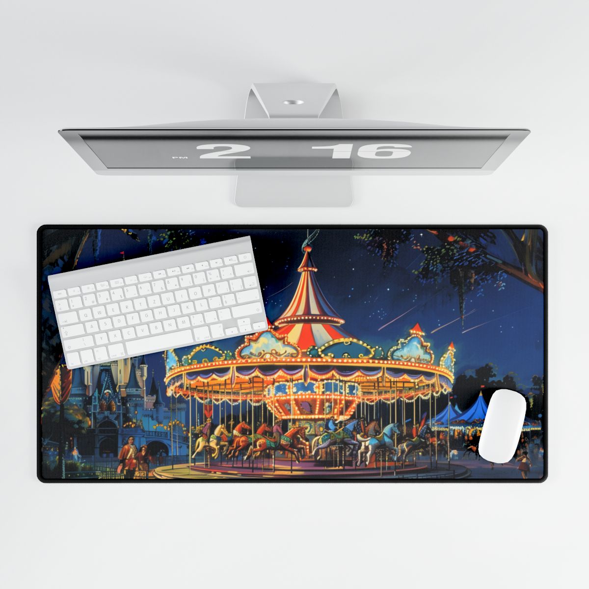 Vintage Disney Attraction Poster: Retro Theme Park Art - Desk Mat