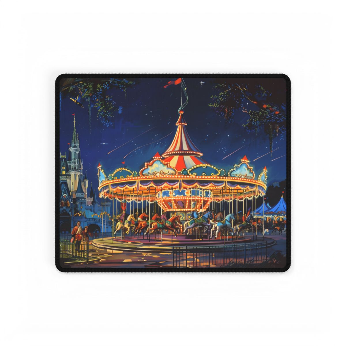 Vintage Disney Attraction Poster: Retro Theme Park Art - Desk Mat