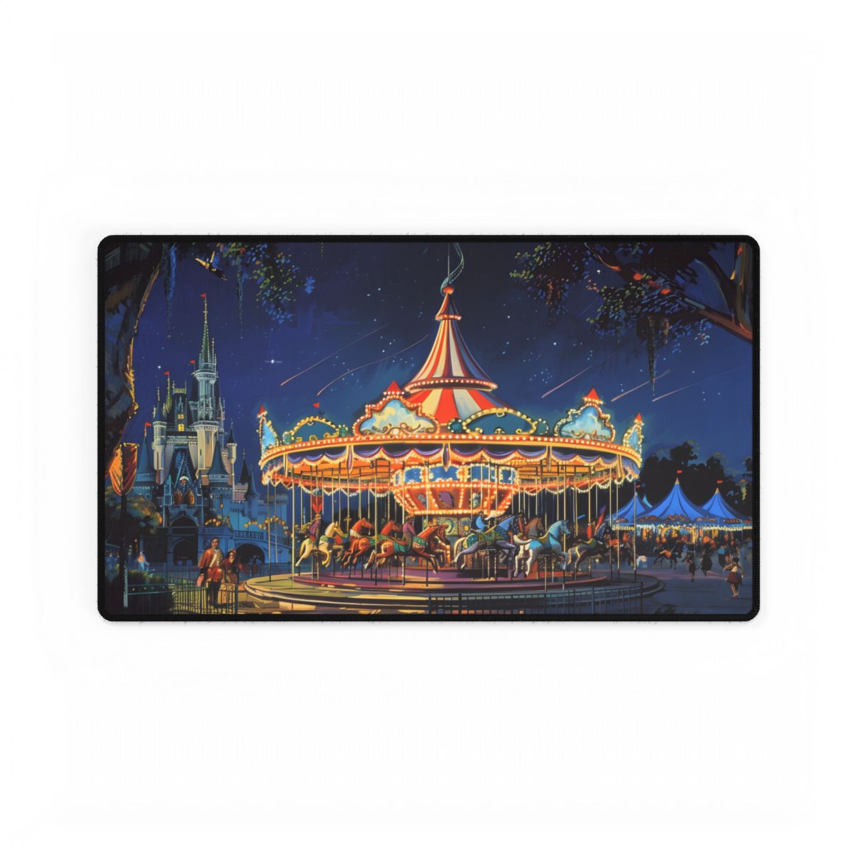 Vintage Disney Attraction Poster: Retro Theme Park Art - Desk Mat