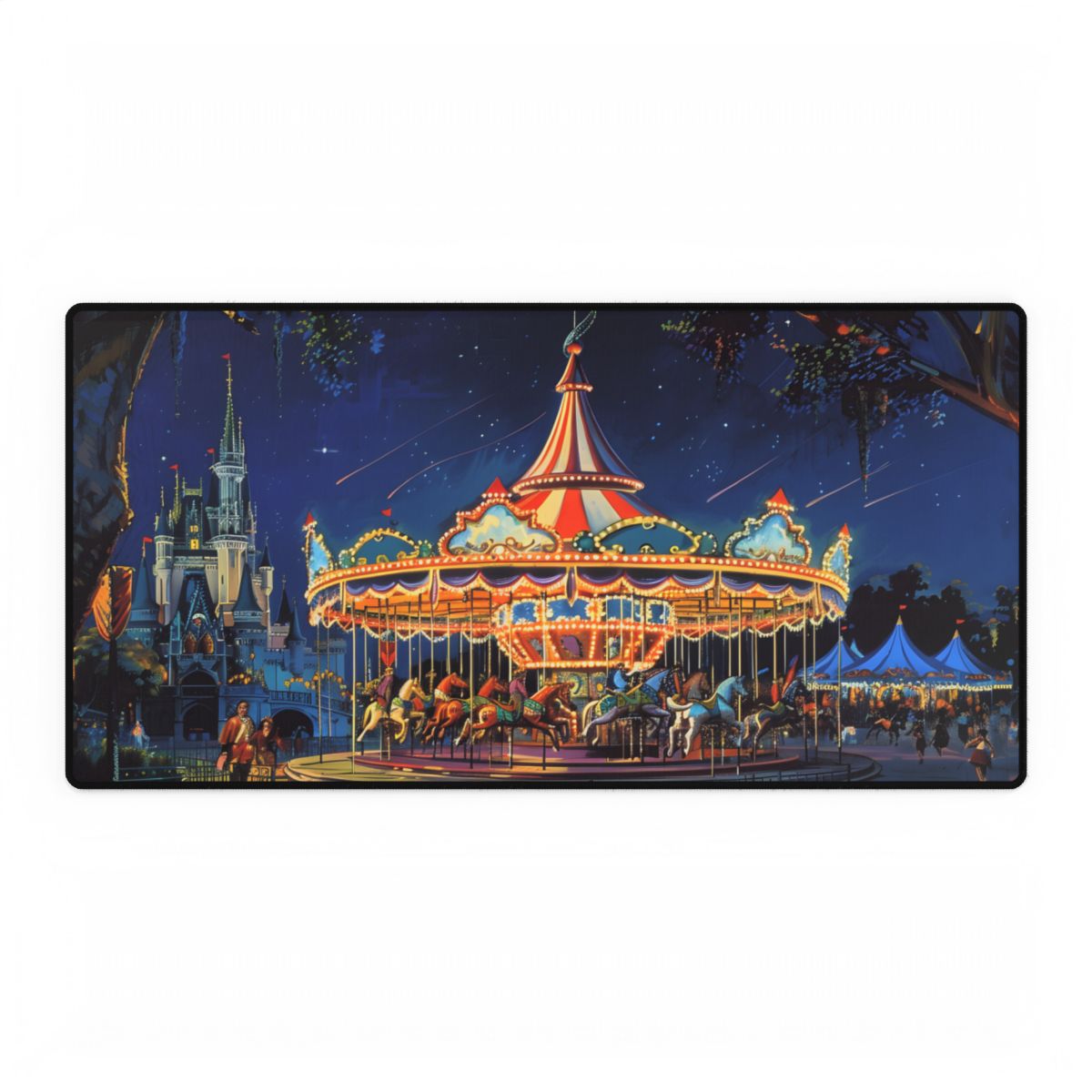 Vintage Disney Attraction Poster: Retro Theme Park Art - Desk Mat