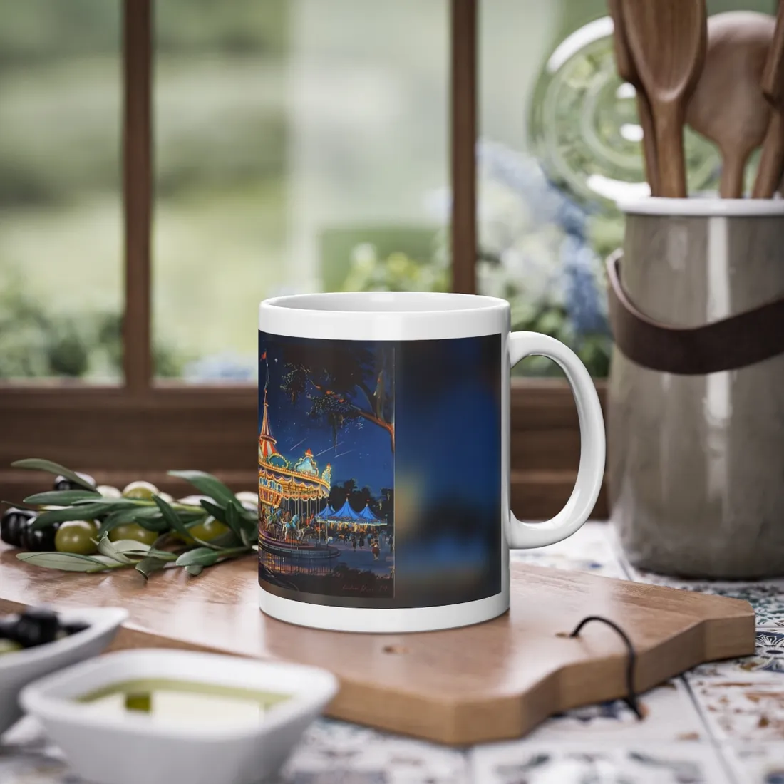 Vintage Disney Attraction Poster: Retro Theme Park Art - Mug