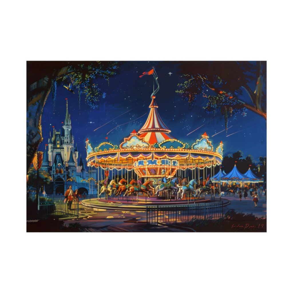 Vintage Disney Attraction Poster: Retro Theme Park Art - Poster