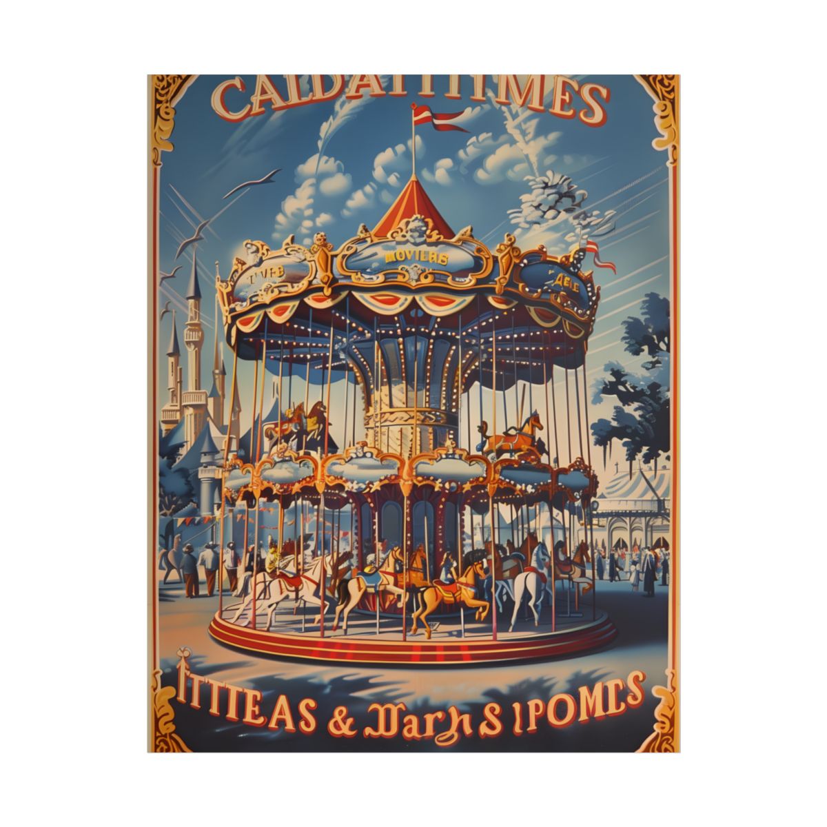 Vintage Disney Attraction: Retro-Themed Artwork - Poster