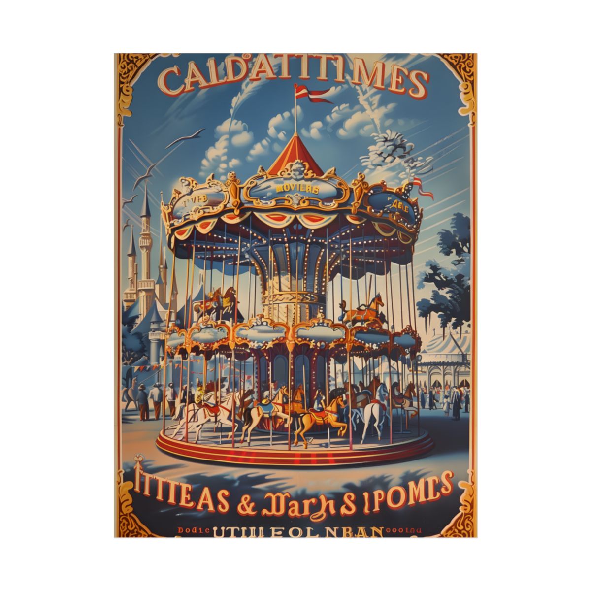 Vintage Disney Attraction: Retro-Themed Artwork - Poster