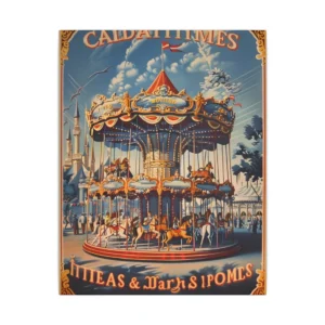 Vintage Carousel Ride Canvas Print