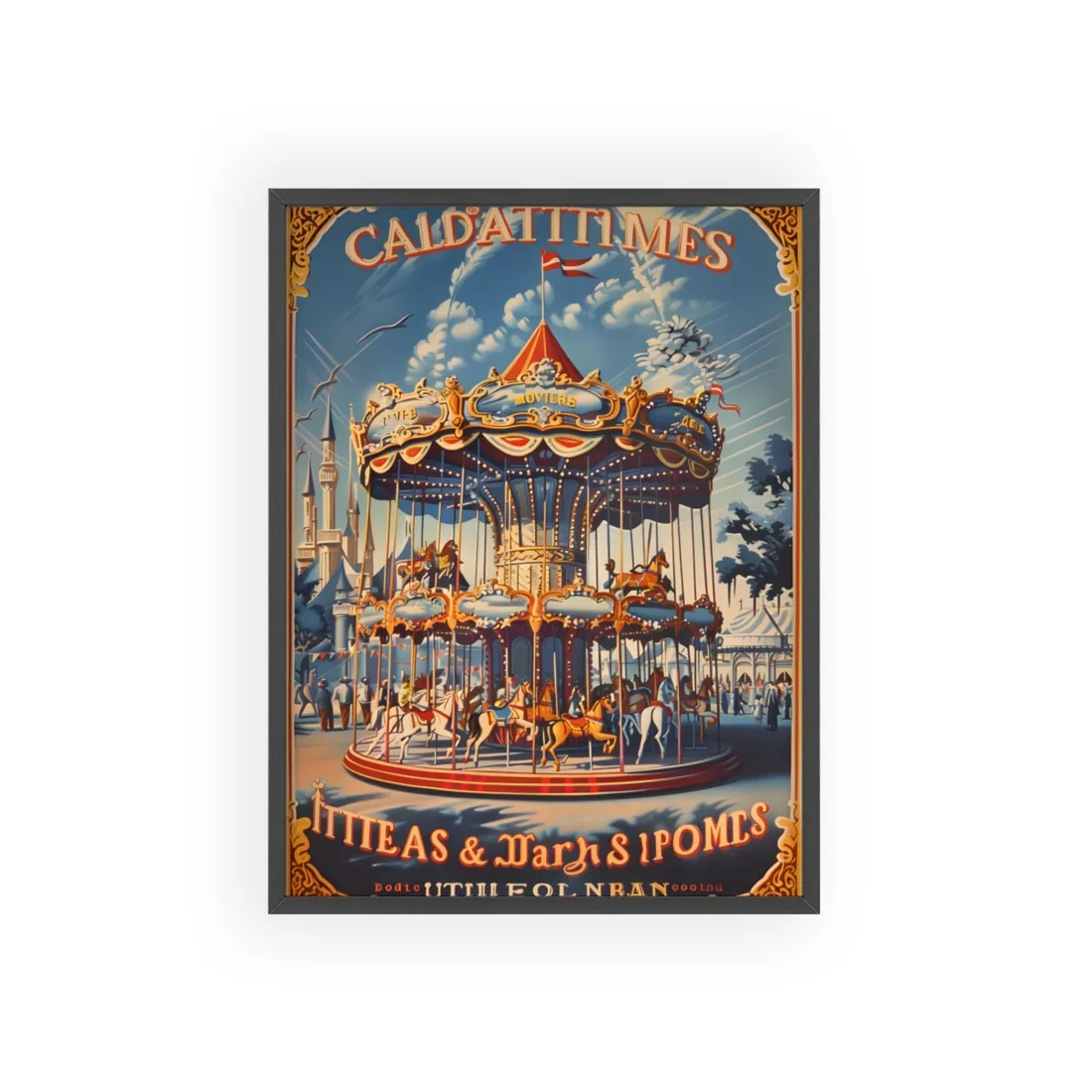 Vintage Disney Attraction: Retro-Themed - Framed Poster