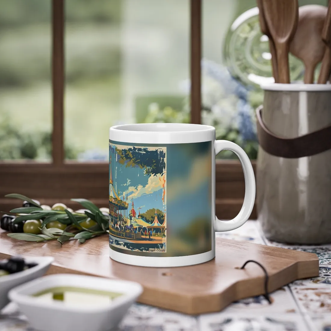 Vintage Disney Nostalgia: Retro Attraction Poster Art - Mug
