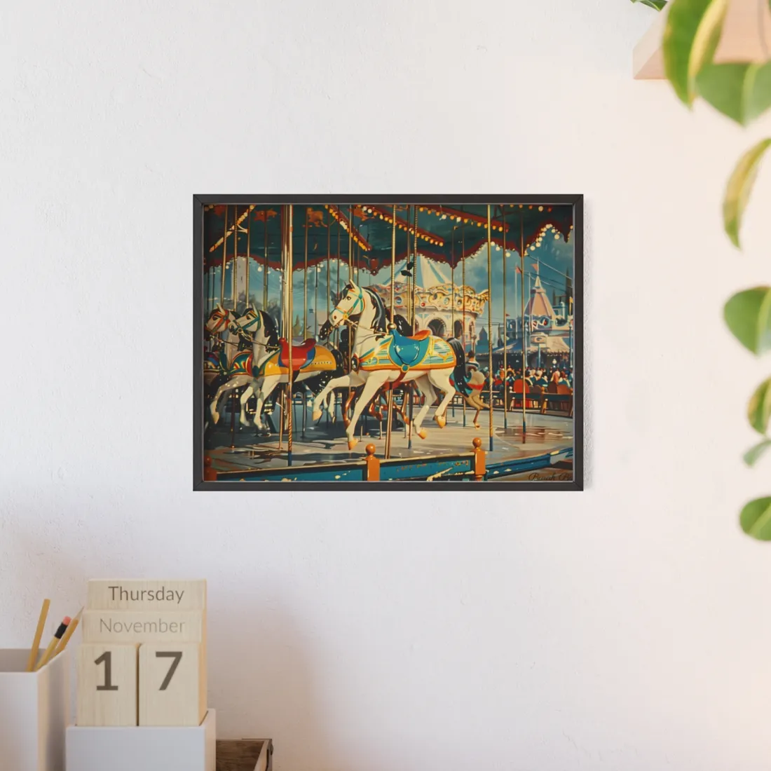 Vintage Disney World Disneyland Attraction Poster: Cinderella Castle - Framed Poster