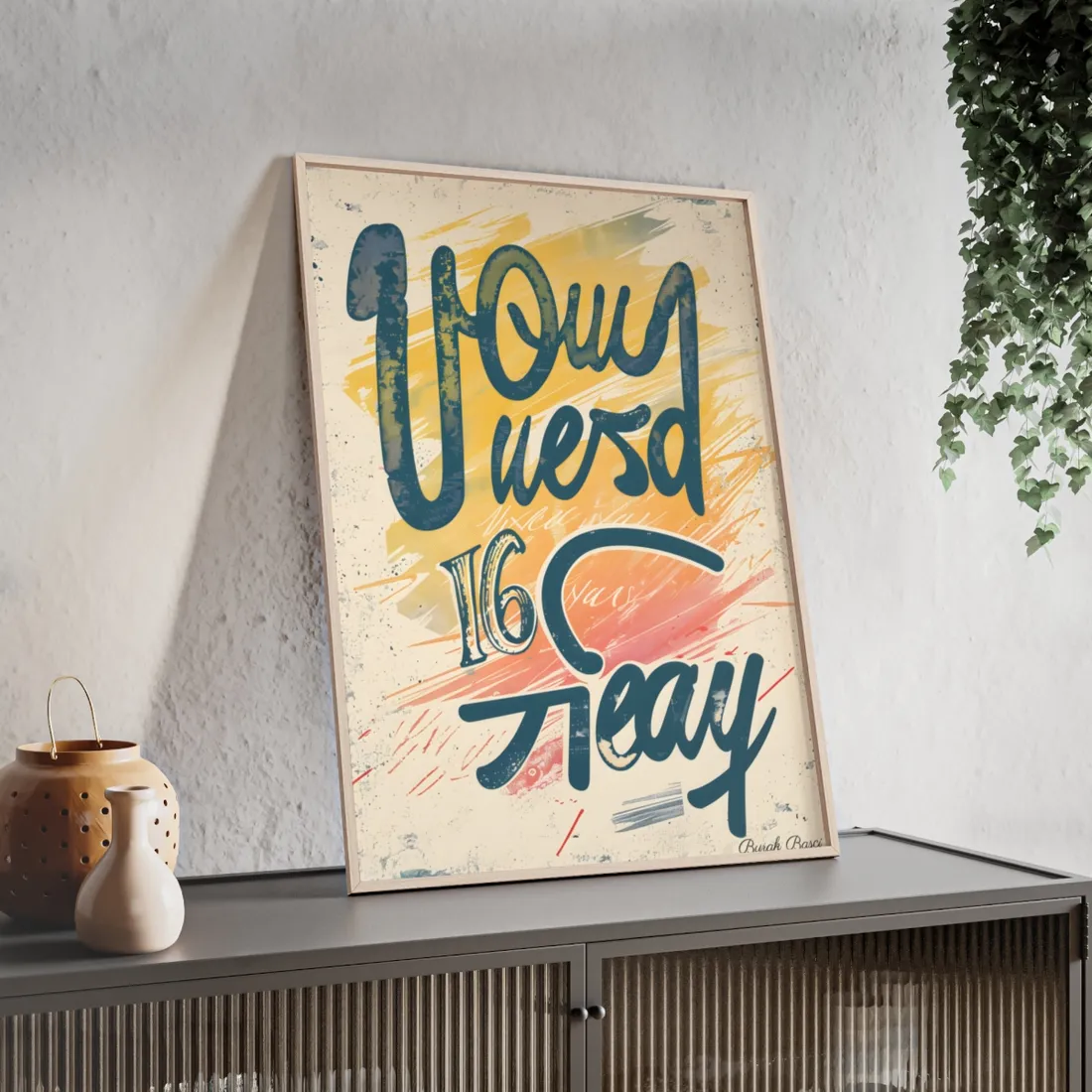Vintage Distressed Artwork: 20 24 Batch 1 - Framed Poster