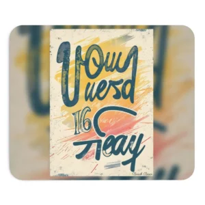 Retro Hand-Lettered Typography Mouse Pad
