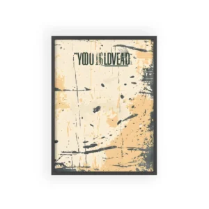 Distressed Vintage Typography: Splattered Paint Poster Framed Poster