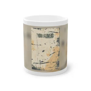 Distressed Vintage Typography: Splattered Paint Poster Mug