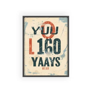 Distressed Vintage Typography Framed Poster