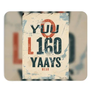 Distressed Vintage Typography Mouse Pad