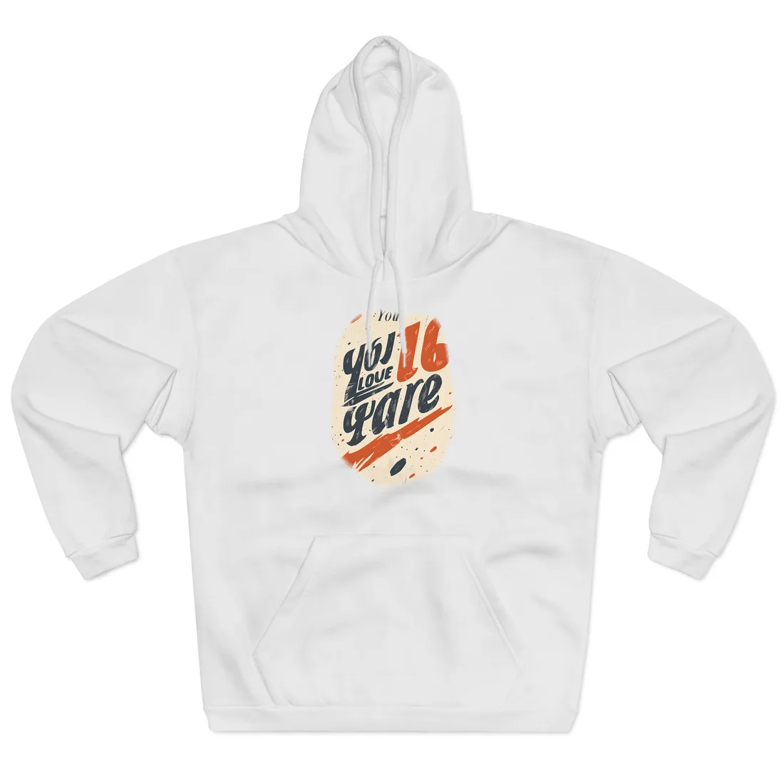 Vintage Distressed Poster Art: Red A - Hoodie (White)