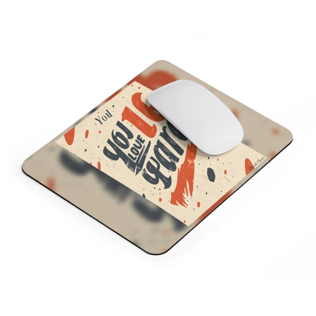 Vintage Distressed Poster Art: Red A - Mouse Pad