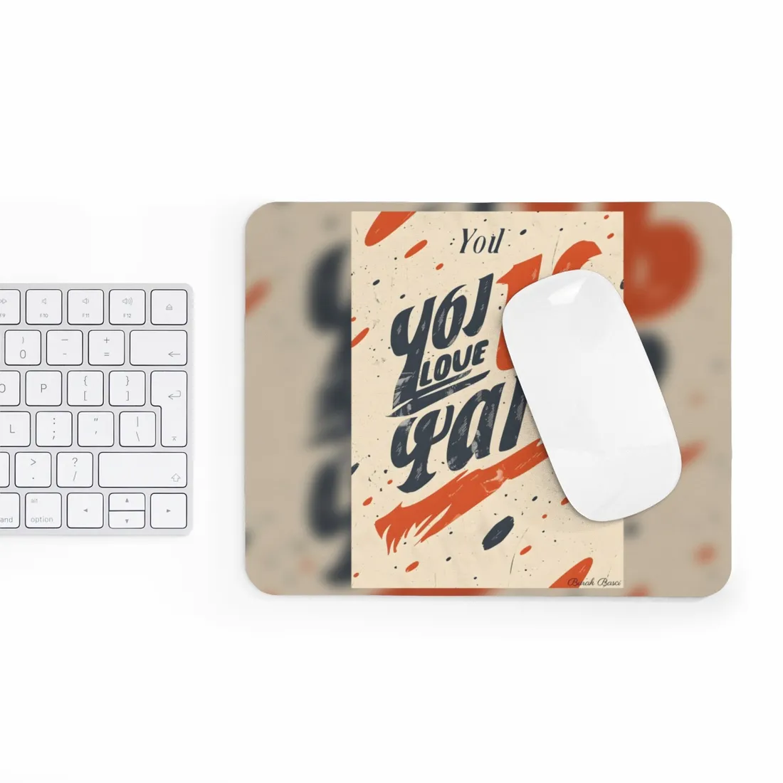 Vintage Distressed Poster Art: Red A - Mouse Pad