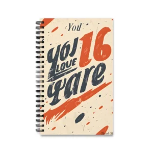 You Love 16 Lettering Spiral Notebook