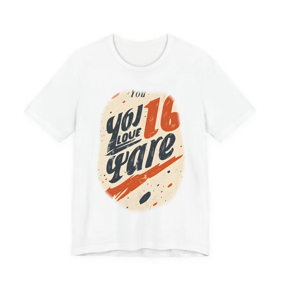 Vintage Distressed Poster Art: Red A - T-Shirt (White)