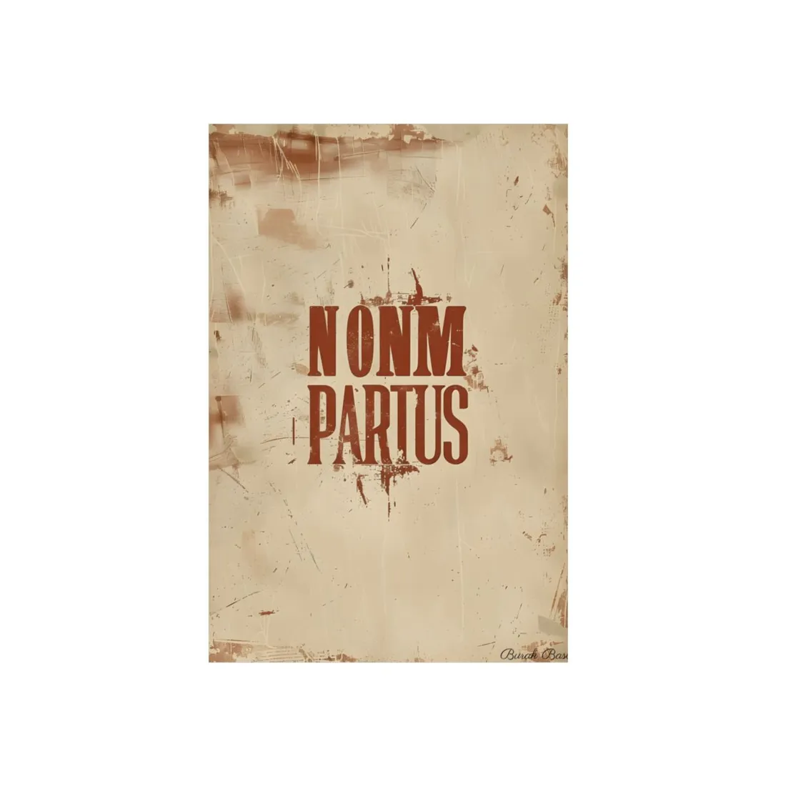 Vintage Distressed Poster: Bold Typography Design - Metal Poster