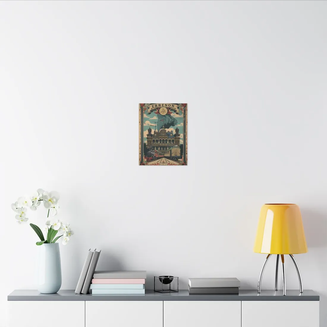 Vintage Farhampton Train Station Sign: Classic Railroad Art - Canvas