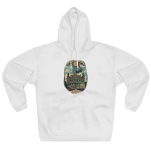 Victorian Mansion with Steam Trains Hoodie