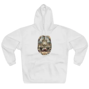 Victorian Train Station Steam Locomotive Hoodie