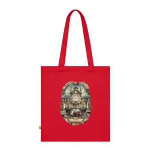 Victorian Train Station Steam Locomotive Tote Bag