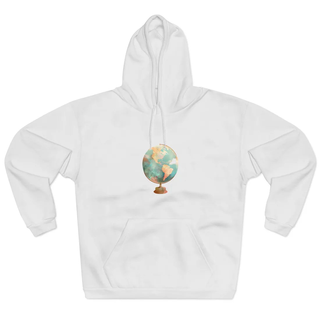 Vintage Globe: 80 Iconic Landmarks - Hoodie (White)