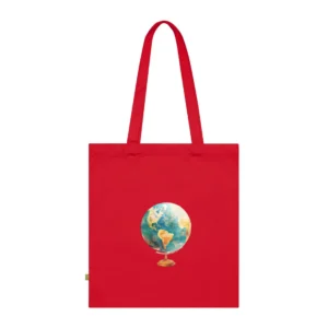 Globe with Airplane in Clouds Tote Bag