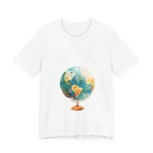 Globe with Airplane in Clouds T-Shirt