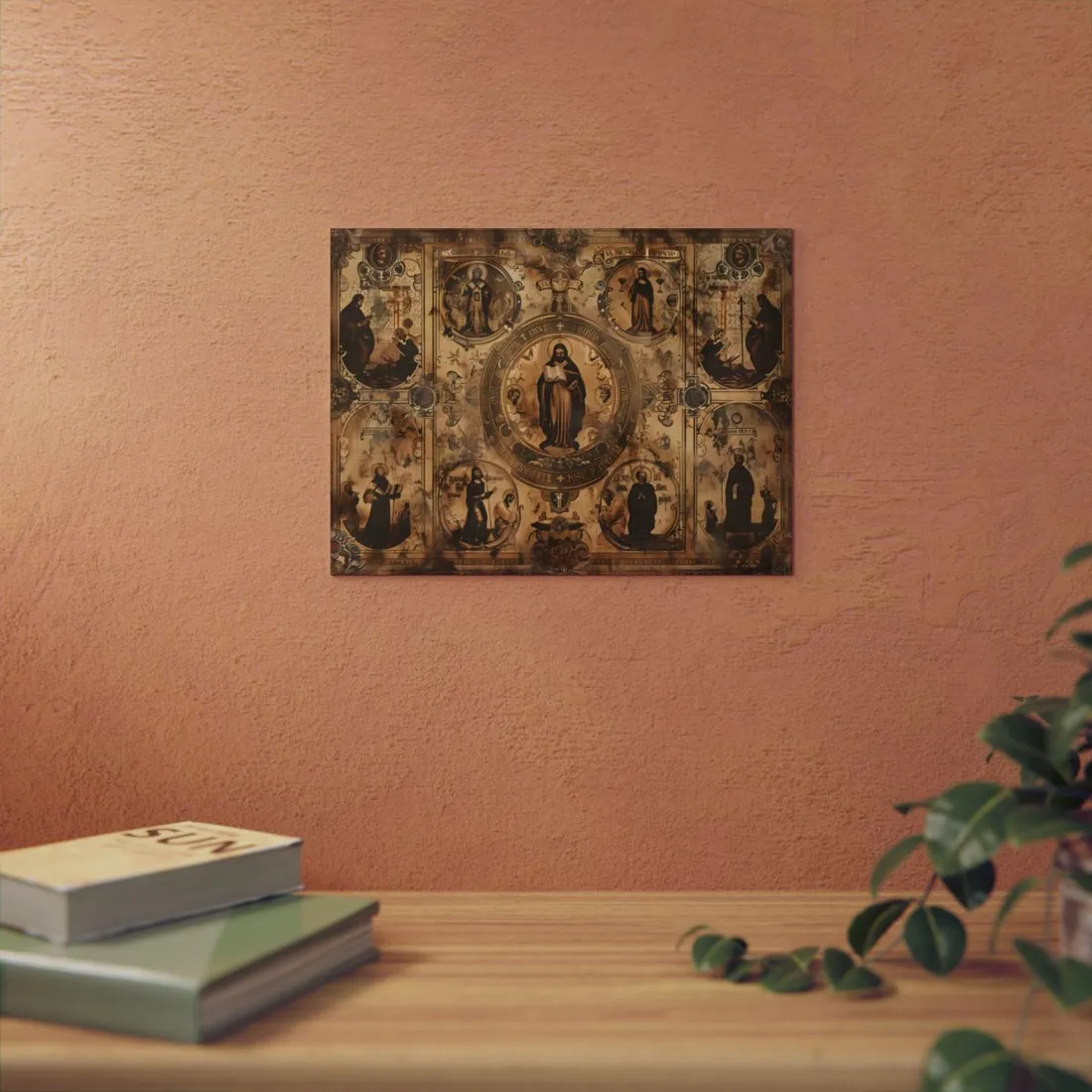 Vintage-Inspired Poster: A Biblical Scene's Gentle Hues - Metal Poster