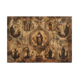 Vintage Saints Icon Panel Poster