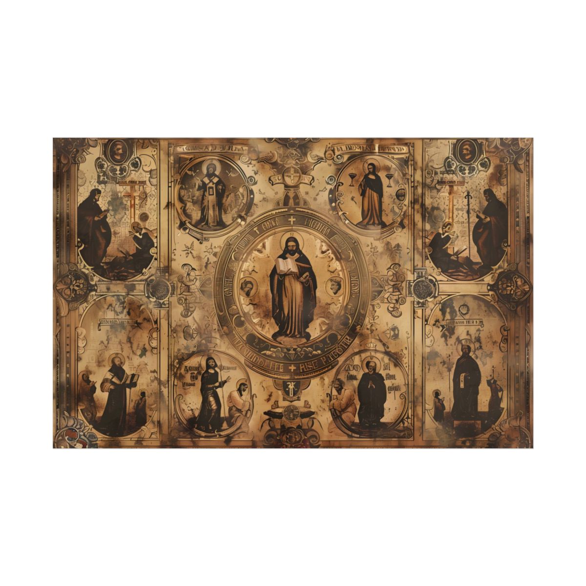 Vintage-Inspired Poster: A Biblical Scene's Gentle Hues - Poster